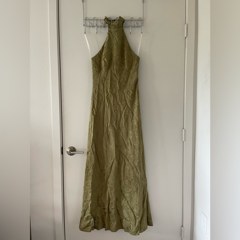 House of Harlow x Revolve High Neck Halter Backless Dress